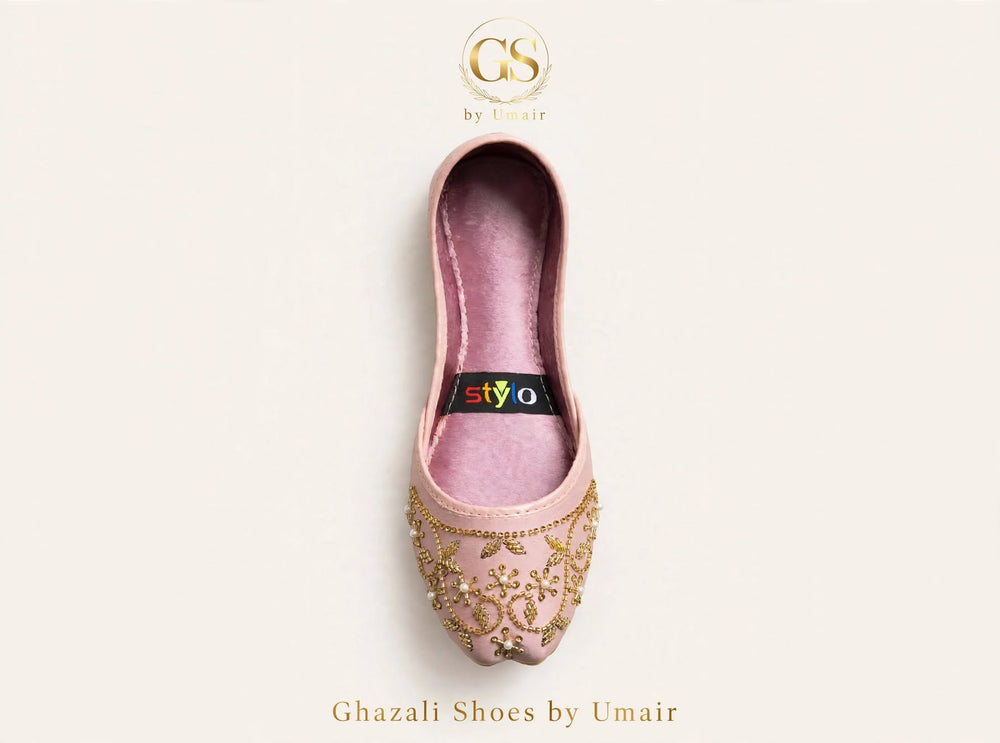 Blush Embellished Khussa - Ghazali Store Pakistan