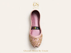 Blush Embellished Khussa - Ghazali Store Pakistan