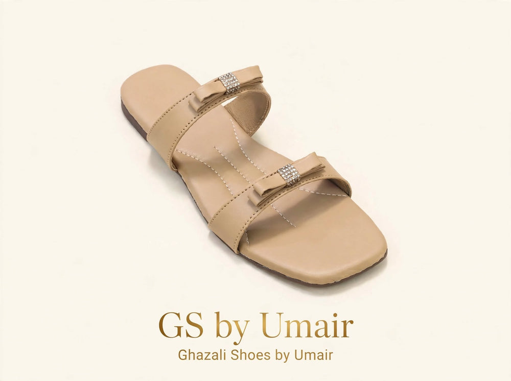 Nude Double-Strap Everyday Sandals - Ghazali Store Pakistan