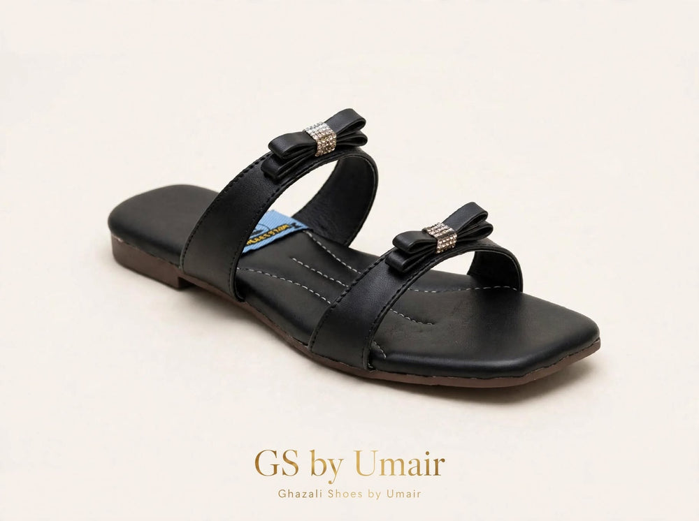 Noir Double-Strap Everyday Sandals - Ghazali Store Pakistan
