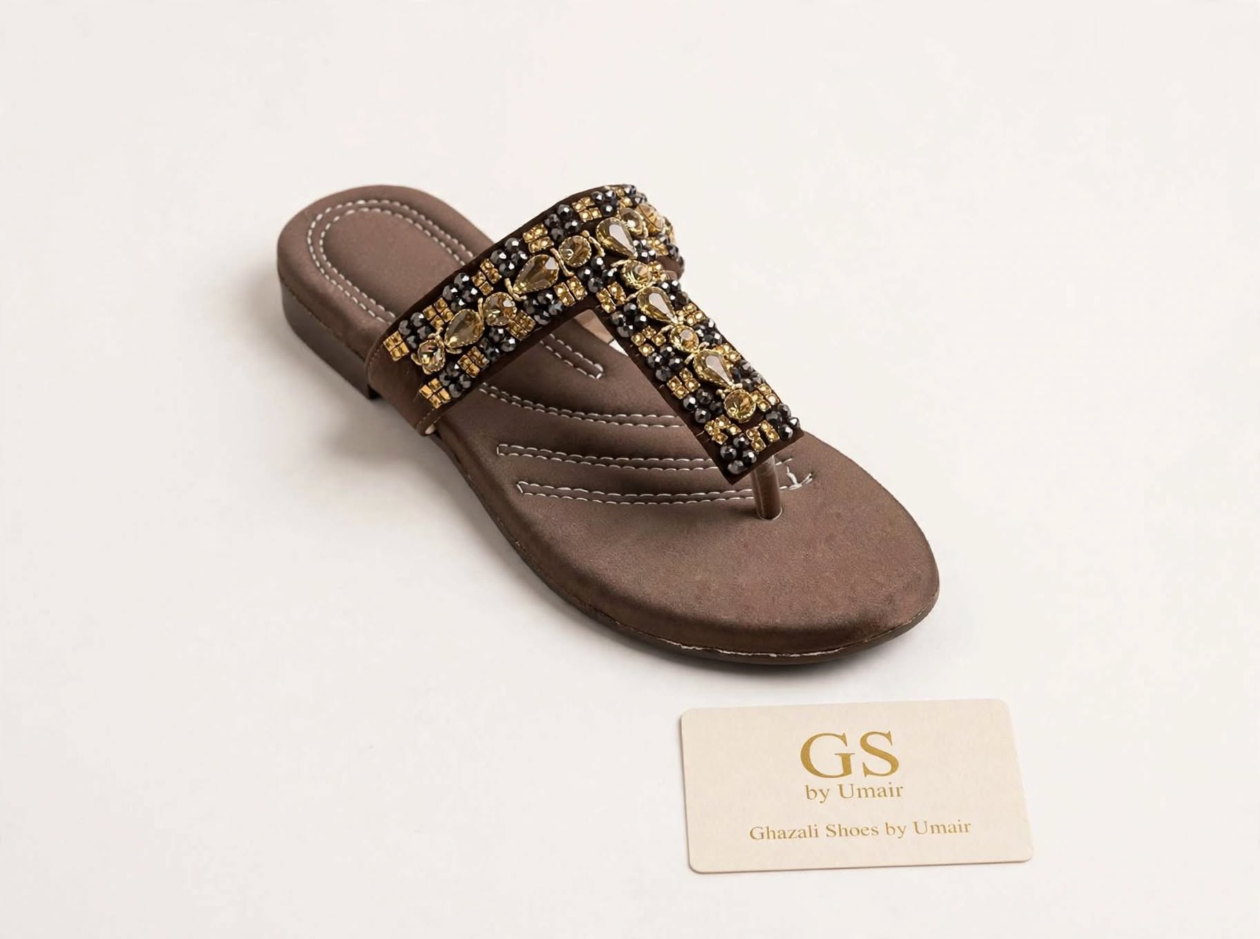 Mocha Braided Toe-Post Sandals - Ghazali Store Pakistan