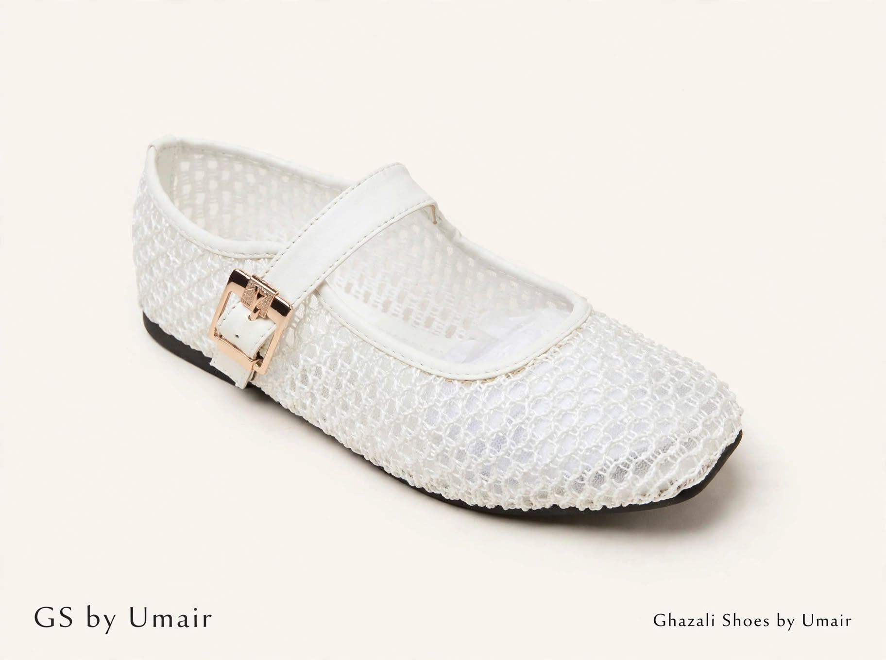 Pearl White Woven Mules - Ghazali Store Pakistan