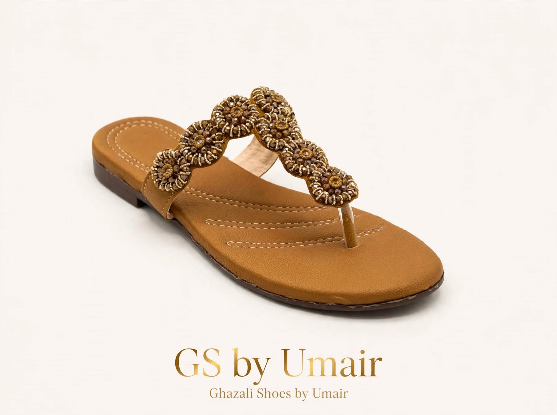 Caramel Braided Toe-Post Sandals - Ghazali Store Pakistan