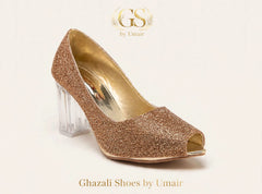 Champagne Sparkle Court Heels - Ghazali Store Pakistan