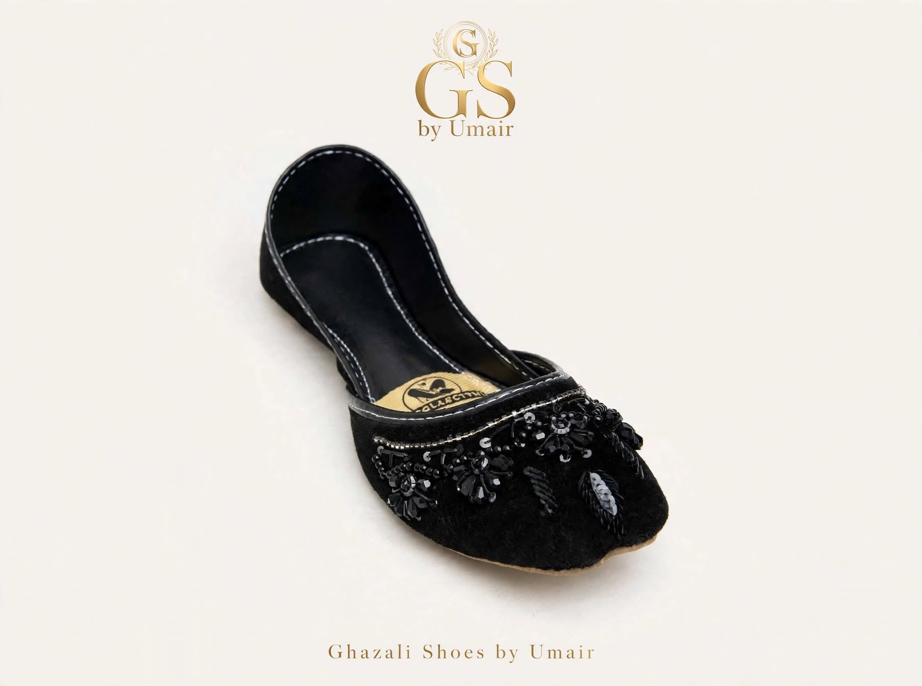 Noir Embellished Khussa - Ghazali Store Pakistan