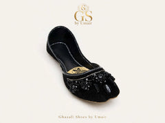 Noir Embellished Khussa - Ghazali Store Pakistan