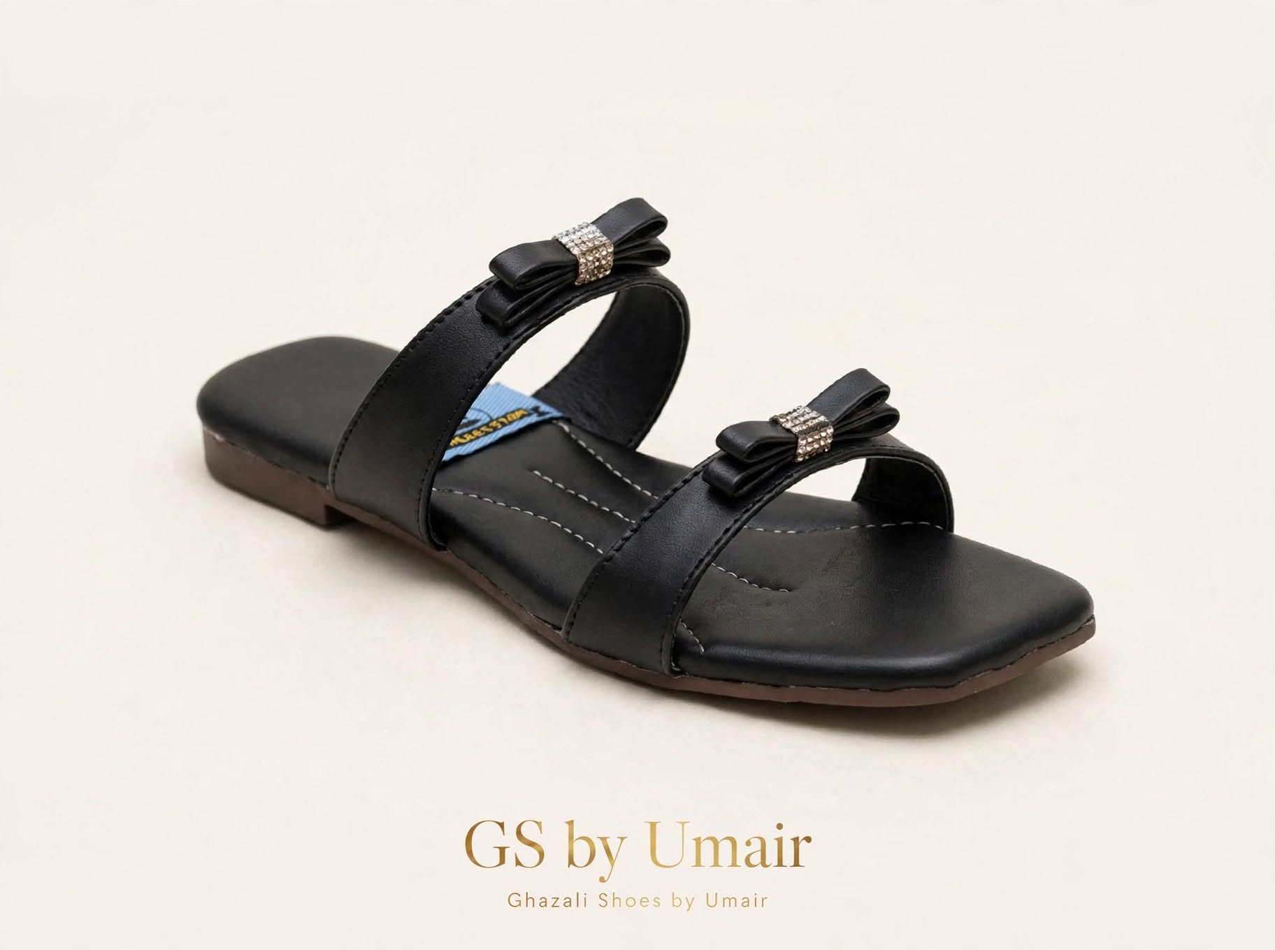 Noir Double-Strap Everyday Sandals - Ghazali Store Pakistan
