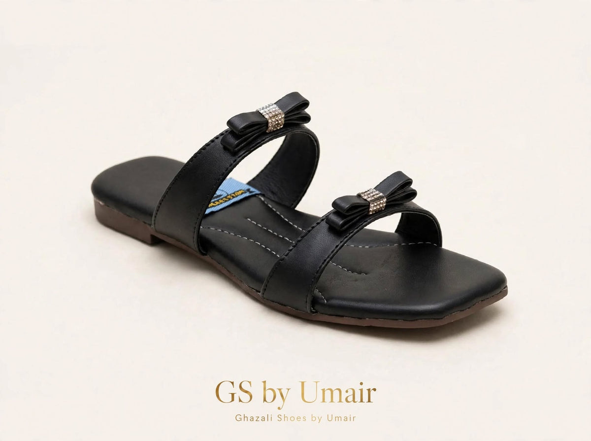 Noir Double-Strap Everyday Sandals - Ghazali Store Pakistan